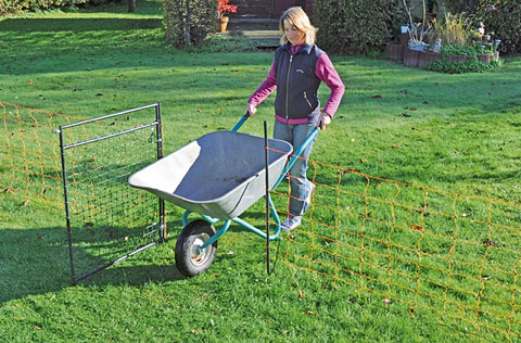 Porte pour filet électrifiable, jeu complet