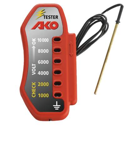 Testeur de Clôture Électrique, Mesureur de Tension de Clôture Électrique  Précis 6 Voyants Étanches jusqu'à 12000V pour Jardinage Domestique 