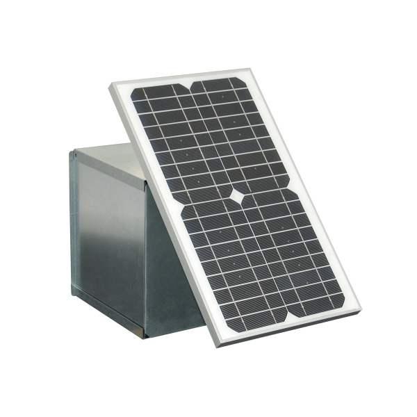 Eider B 7000 Appareil solaire pour clôture solaire avec panneau solaire 10  W et batterie 9 V 60 Ah – Batterie longue durée grâce au panneau solaire