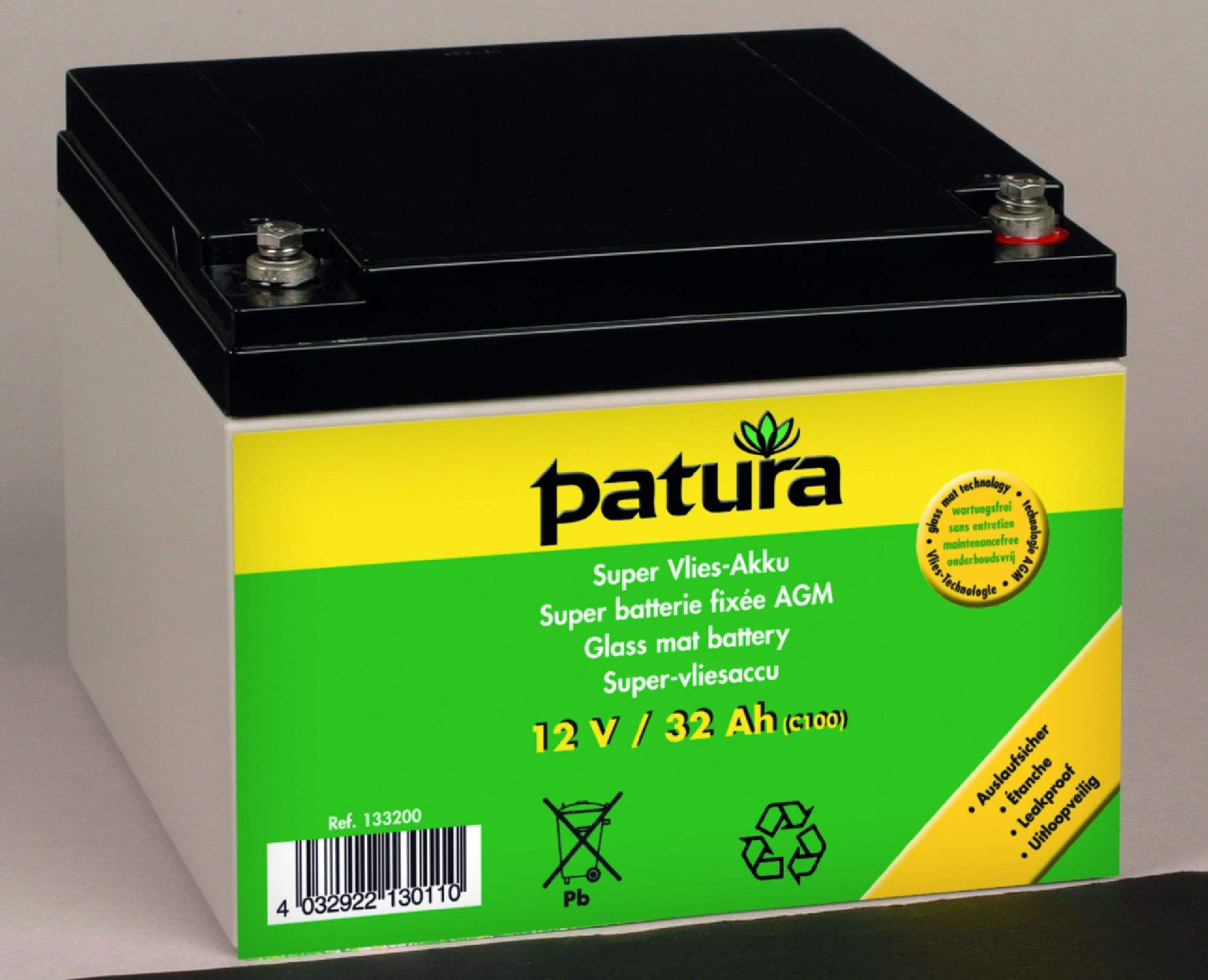 Batterie 12 v pour petit électrificateur de clôture Patura