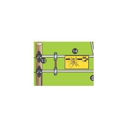 EBTOOLS Clôture Poly Fil Clôture électrique Polywire 6 brins en acier