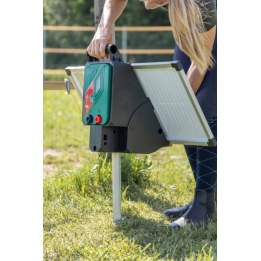Kit clôture électrique mobile volailles filet 50m poste solaire PREMIUM